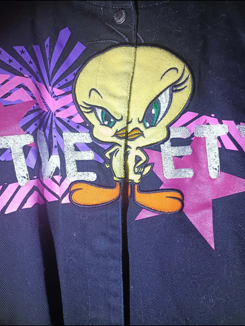 JH Design Looney Tunes Tweety Bird Varsity Bomber Jacket 3XL